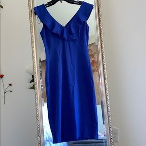 body Con Off the Shoulder Royal Blue dress